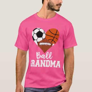 Ball Oma Funny Soccer Basketball Fußball T-Shirt