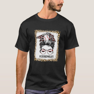 Ball Oma Messy Bun Game Day Mütter D T-Shirt