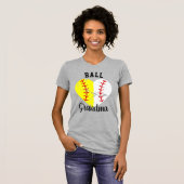 Ball Oma Nana Meemaw Softball/Baseballhemd T-Shirt (Vorne ganz)