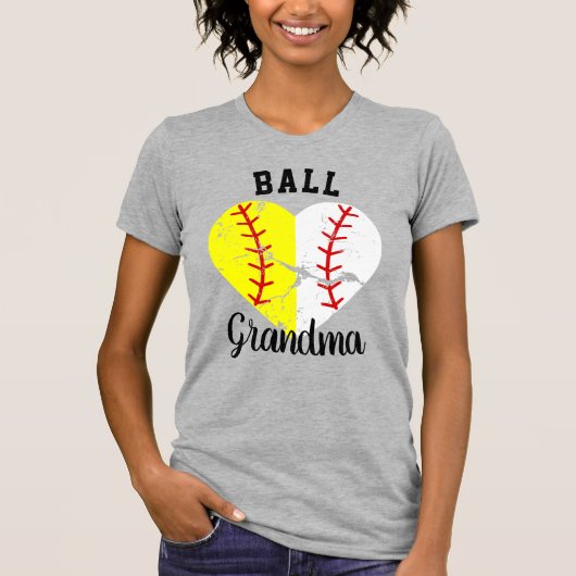 Ball Oma Nana Meemaw Softball/Baseballhemd T-Shirt (Vorderseite)