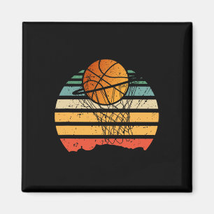 Ball on Basket Basketball Vintag Sport Player Coa Magnet