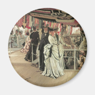 Ball on Shipboard von James Tissot, Viktorianisch Magnet