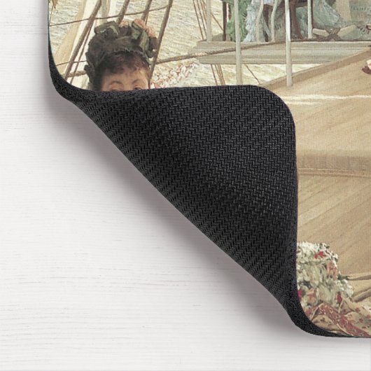Ball on Shipboard von James Tissot, Viktorianisch Mousepad (Ecke)