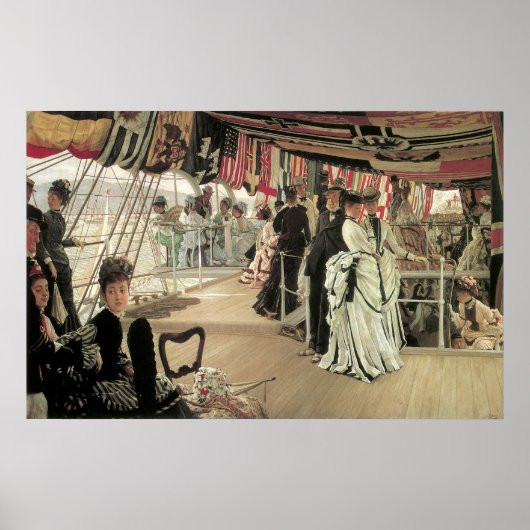 Ball on Shipboard von James Tissot, Viktorianisch Poster (Vorne)