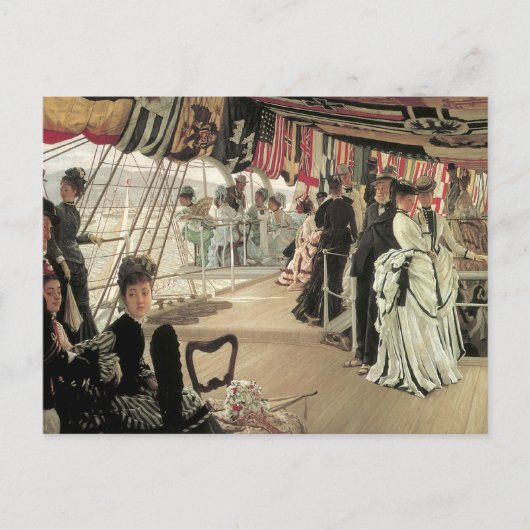 Ball on Shipboard von James Tissot, Viktorianisch Postkarte (Vorderseite)