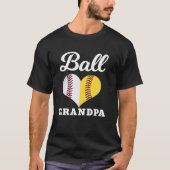 Ball Opa Baseball Softball USA Sportgroßtat T-Shirt (Vorderseite)