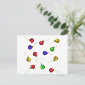 Ball-Ornamente Postkarte (Stehend Vorderseite)