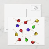 Ball-Ornamente Postkarte (Vorne/Hinten)