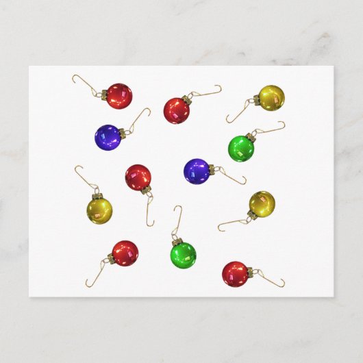 Ball-Ornamente Postkarte (Vorderseite)