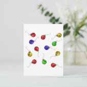 Ball-Ornamente Postkarte (Stehend Vorderseite)