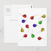 Ball-Ornamente Postkarte (Vorne/Hinten)