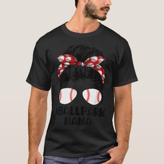 Ball Park Mama Baseball Softball Mother Day Mama T-Shirt (Vorderseite)