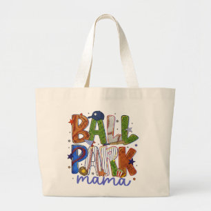 Ball Park Mama-Tasche – Baseball-Mom-Spieltag-Bag Jumbo Stoffbeutel