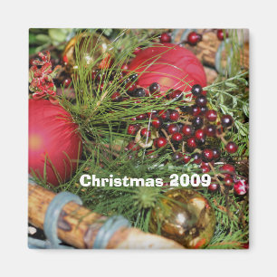 Ball-Perlenevergreens-Weihnachtsfeiertags-Magnet Magnet