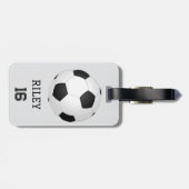 Ball Personalisiertes Team Bag-Geschenk für Fußbal Gepäckanhänger (Rückseite horizontal)