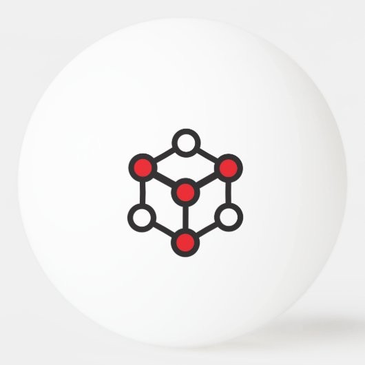 Ball ping pong Logo Ludodesign Tischtennisball (Vorderseite)