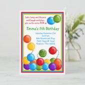 Ball Pit, Bounce House, Einladungen zum Geburtstag (Stehend Vorderseite)