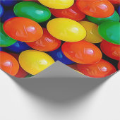 Ball Pit Bouncy Balls Blau, Grün, Rot, Gelb Geschenkpapier (Ecke)