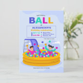 Ball Pit Party Einladung (Stehend Vorderseite)