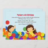 Ball Pit Party Einladung (Vorne/Hinten)