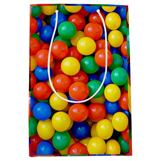 Ball Pit Themed Birthday Bag Mittlere Geschenktüte (Vorderseite)