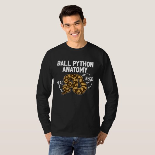 Ball Python Anatomy Ball Python Eigentümer Ball Py T-Shirt (Vorne ganz)