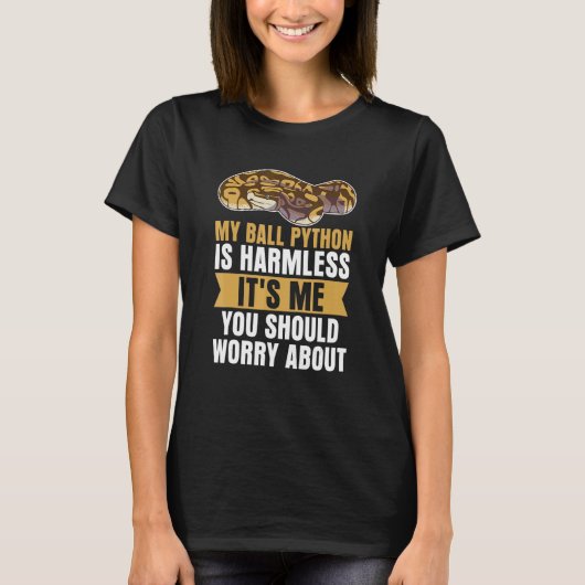 Ball Python Besitzer Reptil Schlange Sarkasmus He T-Shirt (Vorderseite)