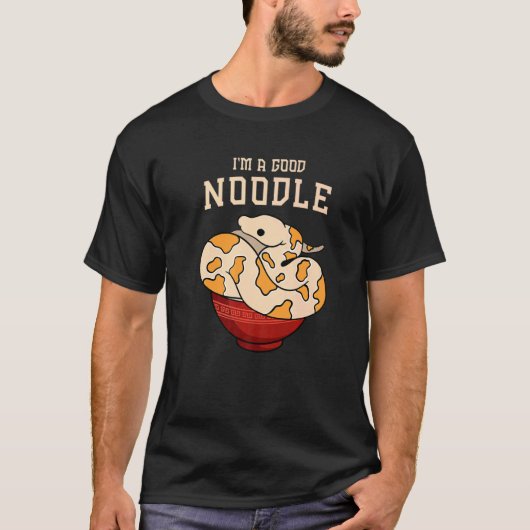 Ball Python, denn ich bin ein guter Nudeln T-Shirt (Vorderseite)