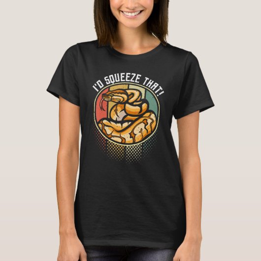 Ball Python Herpetologist Pub für eine Bananenschl T-Shirt (Vorderseite)