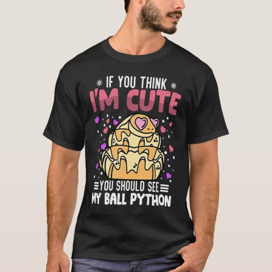 Ball Python HerzValentinstag Tier für Frauen T-Shirt (Vorderseite)