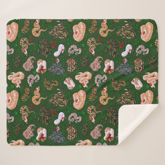 Ball Python Morph Holiday Green Sherpadecke (Vorderseite (Horizontal))