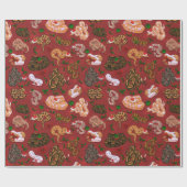Ball Python Morph Holiday Red Geschenkpapier (Flach)