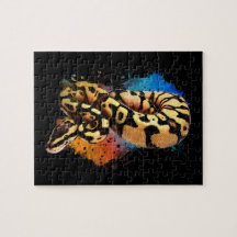 Ball Python Rainbow Color Jigsaw Puzzle