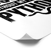 Ball Python | Schlange Haustier Reptil Geschenk Poster (Ecke)