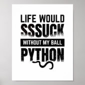 Ball Python | Schlange Haustier Reptil Geschenk Poster (Vorne)