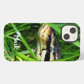 Ball Python Schlange im Gras iPhone Hülle (Rückseite (Horizontal))