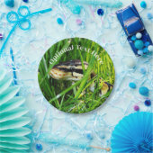 Ball Python Schlange im Gras Pappteller (Party)