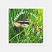 Ball Python Schlange im Gras Serviette (Vorderseite)