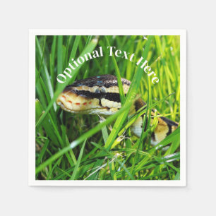 Ball Python Schlange im Gras Serviette