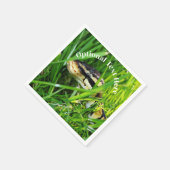 Ball Python Schlange im Gras Serviette (Ecke)