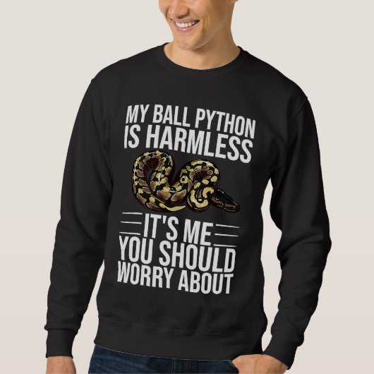 Ball Python Schlange Männer Frauen Sweatshirt (Vorderseite)