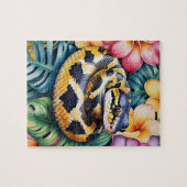 Ball Python-Schlangen-Familienhaustier-Porträt Puzzle (Horizontal)