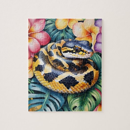 Ball Python-Schlangen-Familienhaustier-Porträt Puzzle (Vertikal)
