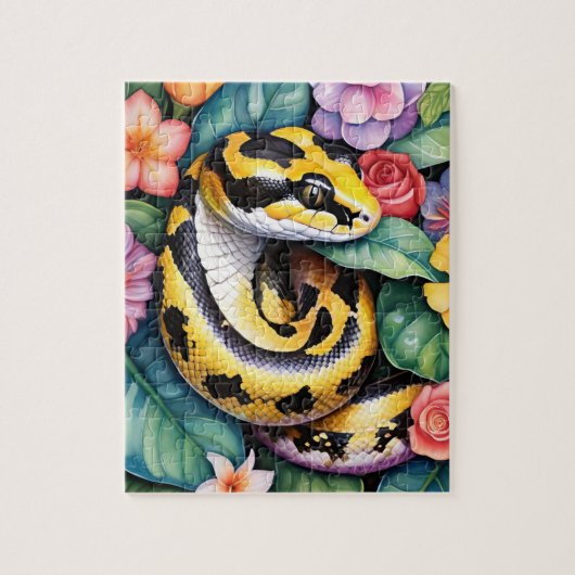 Ball Python-Schlangen-Familienhaustier-Porträt Puzzle (Vertikal)