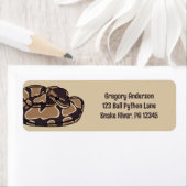 Ball Python Snake, Brown and Tan Rücksendeadresse (Insitu)