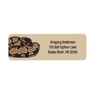 Ball Python Snake, Brown and Tan Rücksendeadresse