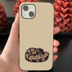 Ball Python Snake, Brown und Tan Illustriert iPhone 14 Hülle