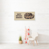 Ball Python Snake, Brown und Tan Personalisiert Banner (Insitu)