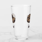 Ball Python Snake, Brown und Tan Personalisiert Glas (Links)