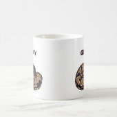 Ball Python Snake, Brown und Tan Personalisiert Kaffeetasse (Mittel)